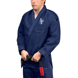 color_Navy | Hayabusa Pearl Weave Lightweight Navy Jiu Jitsu Gi