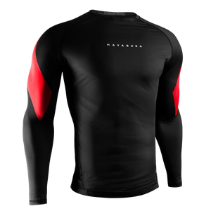 color_Red | Hayabusa Men's Pro Ranked Long Sleeve Rash Guard